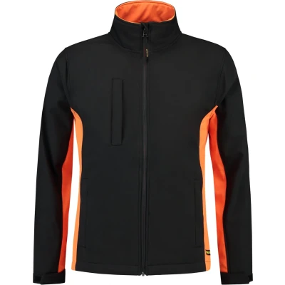Afbeelding van Tricorp 402002 Softshell Bicolor Zwart/Oranje 8XL