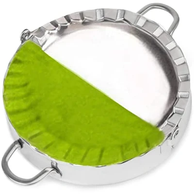 Afbeelding van Roestvrij staal Empanada Ravioli Maker Press Dumpling Pierogi Mold Wonton Mould, Easy Tool voor Wrapper Deeg Stempel Cutter Gebak Pie Making (6 inch)