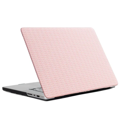 Afbeelding van Selencia Geweven Cover / Hardcase MacBook Pro 13 Inch (2020 2022) Kunststof Roze
