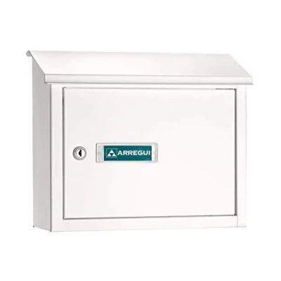 Afbeelding van Arregui V4061 Maxi doorwerpbrievenbus van aluminium, maat M (DIN A4), brievenbus voor brieven of gleuf, wit