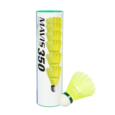 Afbeelding van Yonex Unisex Badmintonbal voor volwassenen Mavis 350 6 delige set badmintonballen, geel, SLO