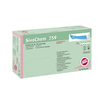 Afbeelding van KCL SivoChem 759 9 40 stuk(s) Nitril Wegwerphandschoen Maat (handschoen): 9, L Cat III