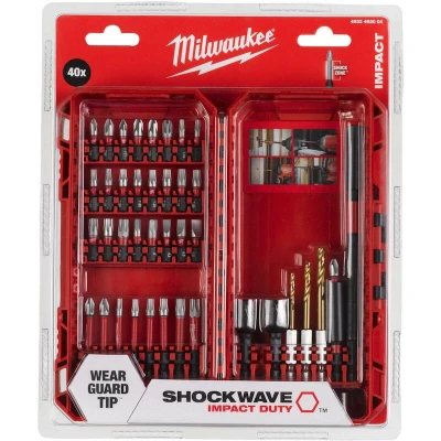 Afbeelding van Milwaukee SHOCKWAVE™ Impact Duty™ bit set (40 pc) Schroefbit 40 delig, bits, doppen en Red Hex boren 4932492004