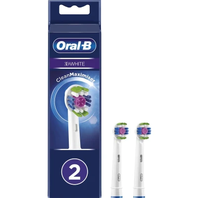 Afbeelding van Oral B 3D White Met CleanMaximiser technologie Opzetborstels 2 Stuks