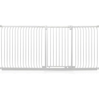 Afbeelding van Bettacare Extra Tall Elite Hondenhek, 234cm 243cm, Mat Wit, Hoog 100cm in Hoogte, Druk Montage Hek voor Honden en Puppy&#039;s, Huisdier Hond Barrière, Eenvoudige Installatie