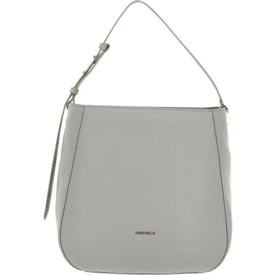 Afbeelding van COCCINELLE Leren Schoudertas Lea Large Shoulderbag Gelso Lichtgrijs