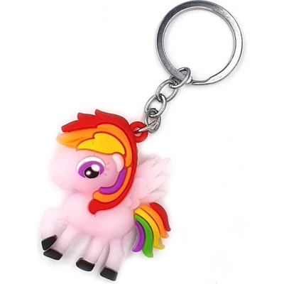 Afbeelding van Sleutelhanger tashanger unicorn roze regenboog