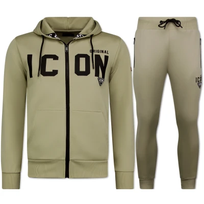 Afbeelding van ICON Joggingpak Heren Trainingspak Volwassenen Huispak Set 11677 Bruin