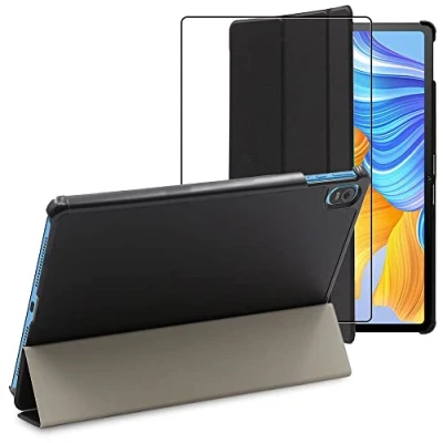 Afbeelding van ebestStar Hoes voor Honor Pad 8, Slanke Design PU Lederen Etui, Automatische Slaap/Wake, SmartCase hoesje, Zwart + Gehard Glas
