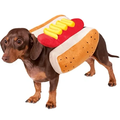 Afbeelding van Rubie&#039;s unisex volwassen feestbenodigdheden officiële hotdogvoer huisdier kostuum maat medium, hotdog, M UK