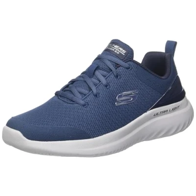 Afbeelding van Skechers Heren Bounder 2.0 NASHER Sneakers, Navy Mesh/Trim, 13 UK, Mesh Trim, 48.5 EU