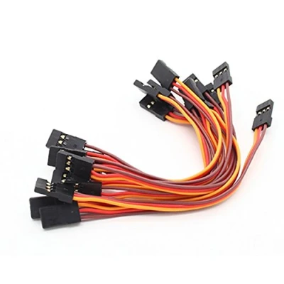 Afbeelding van vuniversum 5 stuks 20 cm servo patchverlenging JR Futaba Robbe Hitec compatibele mannelijke stekker naar kabel patchkabel 22AWG voor ontvanger gyro modelbouw RC (5 x cm)