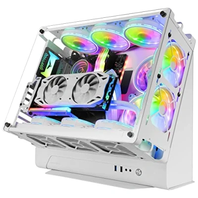 Afbeelding van Mars Gaming MCB Wit, PC ATX XL Geval, Custom Premium Edition, Dual Chamber Modular Frame