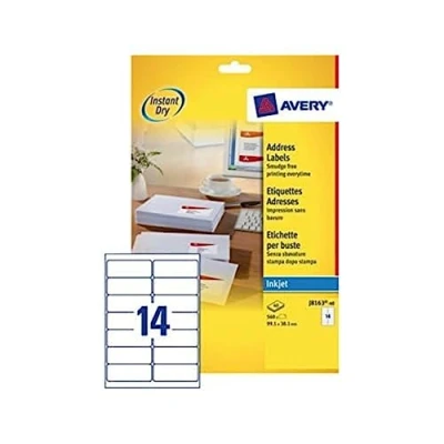 Afbeelding van Etiket Avery J8163 40 99.1x38.1mm wit 560stuks