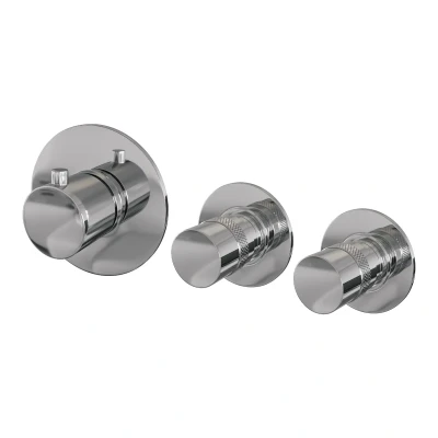 Afbeelding van Brauer Chrome Edition inbouwthermostaat inbouwdeel 3 gladde knoppen chroom