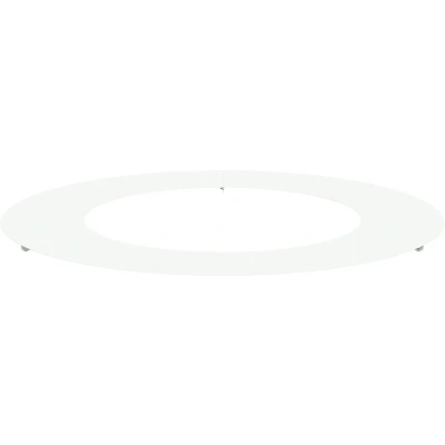 Afbeelding van Witte Metalen Plantenbak Wit Metaal 80 cm diameter