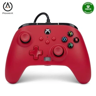 Afbeelding van PowerA geavanceerde bedrade controller voor Xbox series XS Artisanaal Rood