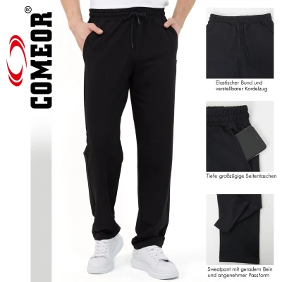 Afbeelding van Comeor Joggingbroek heren dik Zwart 4XL trainingsbroek Lange sportbroek