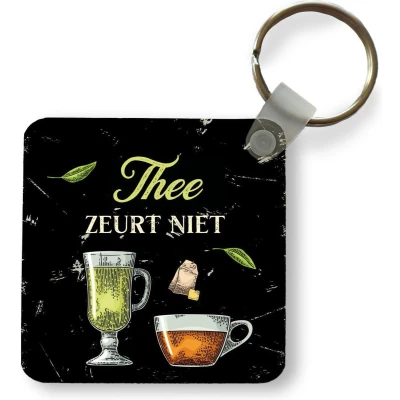 Afbeelding van Sleutelhanger Uitdeelcadeautjes Thee Glazen Quotes Plastic Vaderdag cadeau Geschenk Cadeautje voor hem Tip Mannen