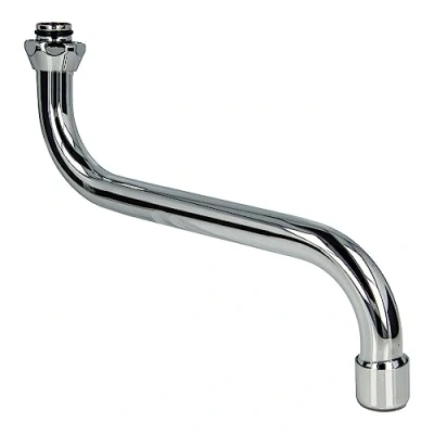 Afbeelding van tecuro S uitloop voor wandarmaturen verchroomd, lengte 150 mm 3/4 inch aansluiting, conisch dicht Ø 18 opname