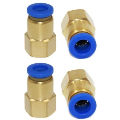 Afbeelding van Pneumatische schroefverbinding met binnendraad 1/4 inch op 12 mm, 4 stuks, push in aansluiting, industriële kwaliteit (1/4&quot; 12mm)
