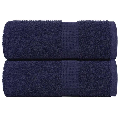 Afbeelding van vidaXL Gastendoekjes 2 st 30x50 cm 360 g/m² 100% katoen marineblauw