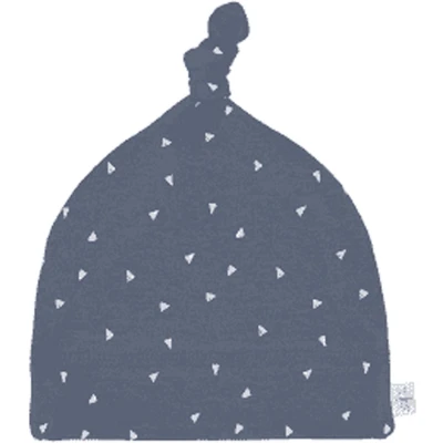 Afbeelding van Lassig interlock beanie muts triangle blue 74/80