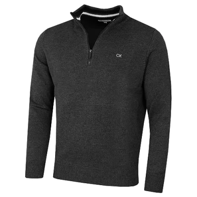 Afbeelding van Calvin Klein Golf Heren Katoenen Trui Houtskoolsport L