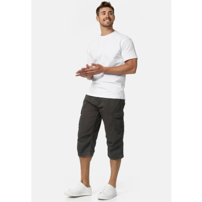 Afbeelding van Indicode Jeans MIT GÜRTEL Nicolas Shorts, Heren, Maat: Large, Dark grey