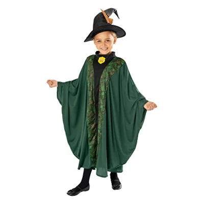 Afbeelding van Rubies Officiële Harry Potter Professor McGonagall badjas voor kinderen, verkleedkleding, leeftijd 7 10 jaar, Halloween