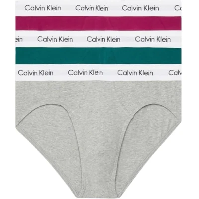 Afbeelding van Calvin Klein Underwear HIP Brief 3 PACK Slip, Heren, Maat: XS, Grey/evergreen/bordeaux