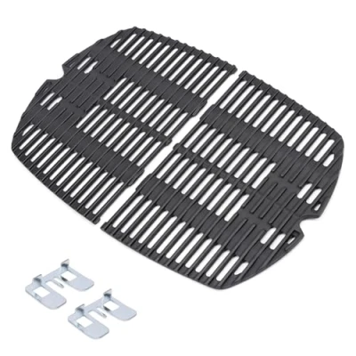 Afbeelding van GFTIME 54,6 x 38,8cm 7645 Kookrooster voor Weber Q200 Q220 Q260 Q2000 Q2400 serie Gasgrills, Gietijzeren Vervangende Onderdelen 65811, (2 stuks)