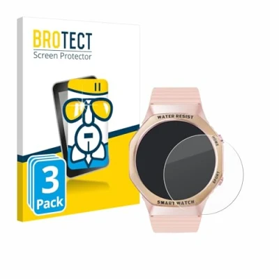 Afbeelding van BROTECT Glas Screen Protector voor Mutoy Smartwatch 1.32&quot; (rond) (3 Stuks) Schermbeschermer [9H Hardheid, Beschermglas Folie niet Gehard Glas]