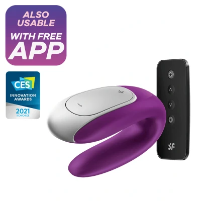 Afbeelding van Satisfyer Double Fun Paars GRATIS TOY bij iedere bestelling v.a. 40,
