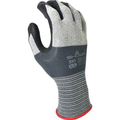 Afbeelding van Handschoen Showa 381 grip nitril L grijs