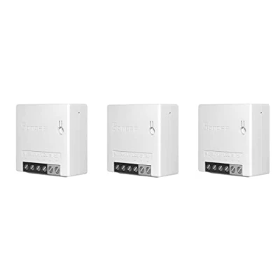 Afbeelding van Sonoff MINI R2 Smart lichtschakelaar, 2 weg wifi,doe het zelfmodule voor automatiseringsoplossingen in de intelligente huistechniek, 2,4 G wifi, app control, compatibel met Alexa, 3 pack