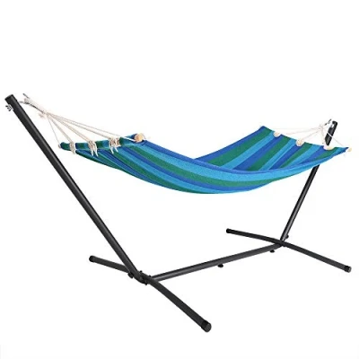 Afbeelding van Detex Hangmat Incl. Metalen Frame Veerkrachtig Robuust Blauw