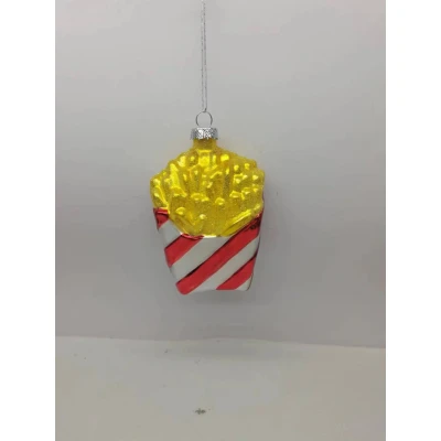 Afbeelding van Housevitamin Kersthanger Kerstbal Xmas Hanger Patat Glas 7x4x11cm