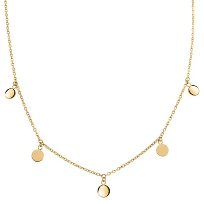 Afbeelding van Boccia 08064 02 Ketting Rondjes titanium goudkleurig 38 42 cm