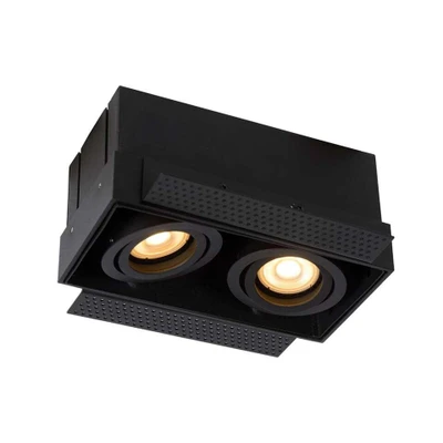 Afbeelding van Lucide inbouwspot Trimless 2 lichts zwart