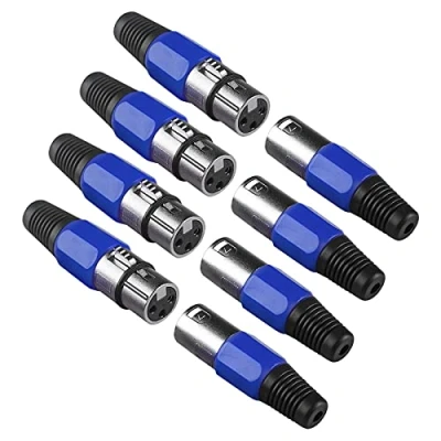 Afbeelding van 4 stuks Xlr naar stekker 3 polige kanonenkop, Dmx bus kanonnen Neutrik Nl4fx Terminal Connector, voor het solderen mannelijk vrouwelijk adapterkoppeling