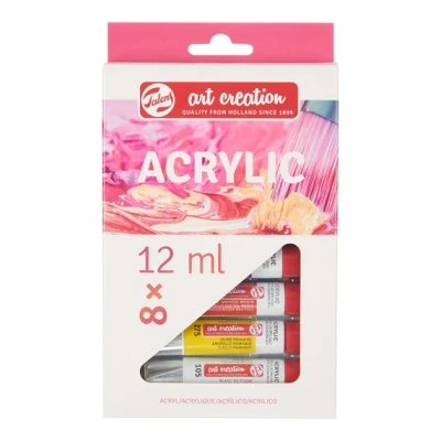 Afbeelding van Talens Art Creation acrylverf tube van 12 ml, set 8 tubes in geassorteerde kleuren