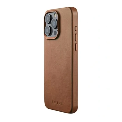 Afbeelding van MUJJO Leather Case with MagSafe iPhone 15 Pro bruin CL 039 TN
