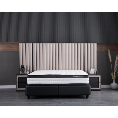 Afbeelding van Boxspring Skybedd Duobedd 140x200 Antraciet met Opbergruimte