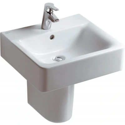 Afbeelding van Ideal Standard Connect Cube wastafel (50 x 46 cm) wit 1 kraangat, met