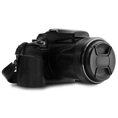 Afbeelding van MegaGear Ever Ready beschermhoes voor Nikon Coolpix P1000, leer, zwart