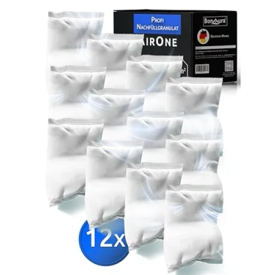 Afbeelding van BonAura® AirOne navulverpakking voor luchtontvochtiger, 12 delige set, 680 g, luchtontvochtiger granulaat, ontvochtiger, woonruimtes, bescherming tegen schimmel en geuren