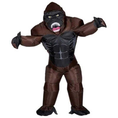 Afbeelding van W WIDMANN MILANO Party Fashion opblaasbaar gorilla kostuum met geïntegreerde blaas, carnaval, themafeest