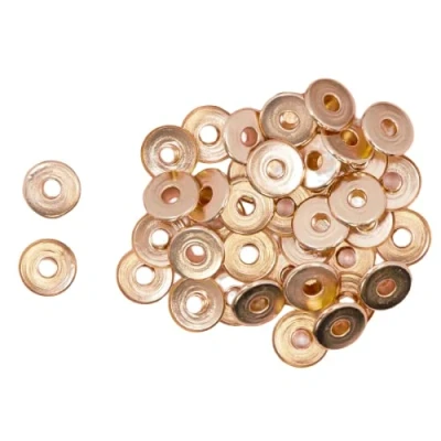 Afbeelding van Craftelier Verpakking met 40 metalen ogen voor kaarten, scrapbooking en andere knutselwerkjes, geschikt EVA rubber, tags of albumdeksels, buitendiameter: 13 mm, roségoud