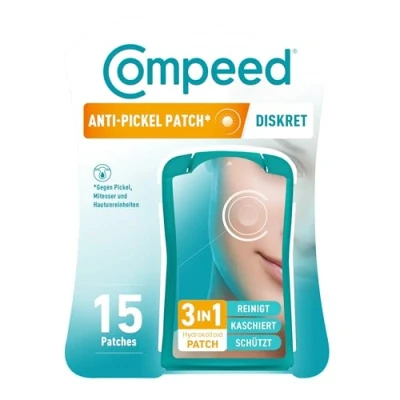 Afbeelding van Compeed Anti puist* Discrete patch reinigt, masker en bescherming patches voor hydrocolloïde knop* Ideaal gebruik overdag doelgebieden 15 1,5 x cm